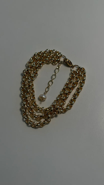 Triple Chunky bracket - 14k gold plated
