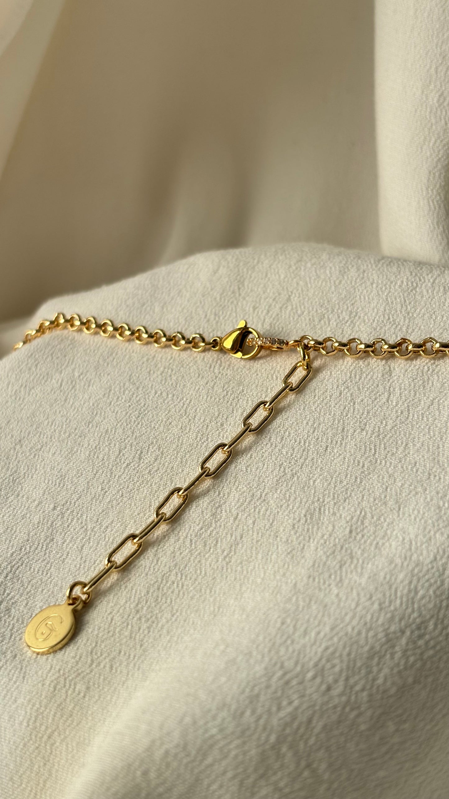 Zirconia gold body chain