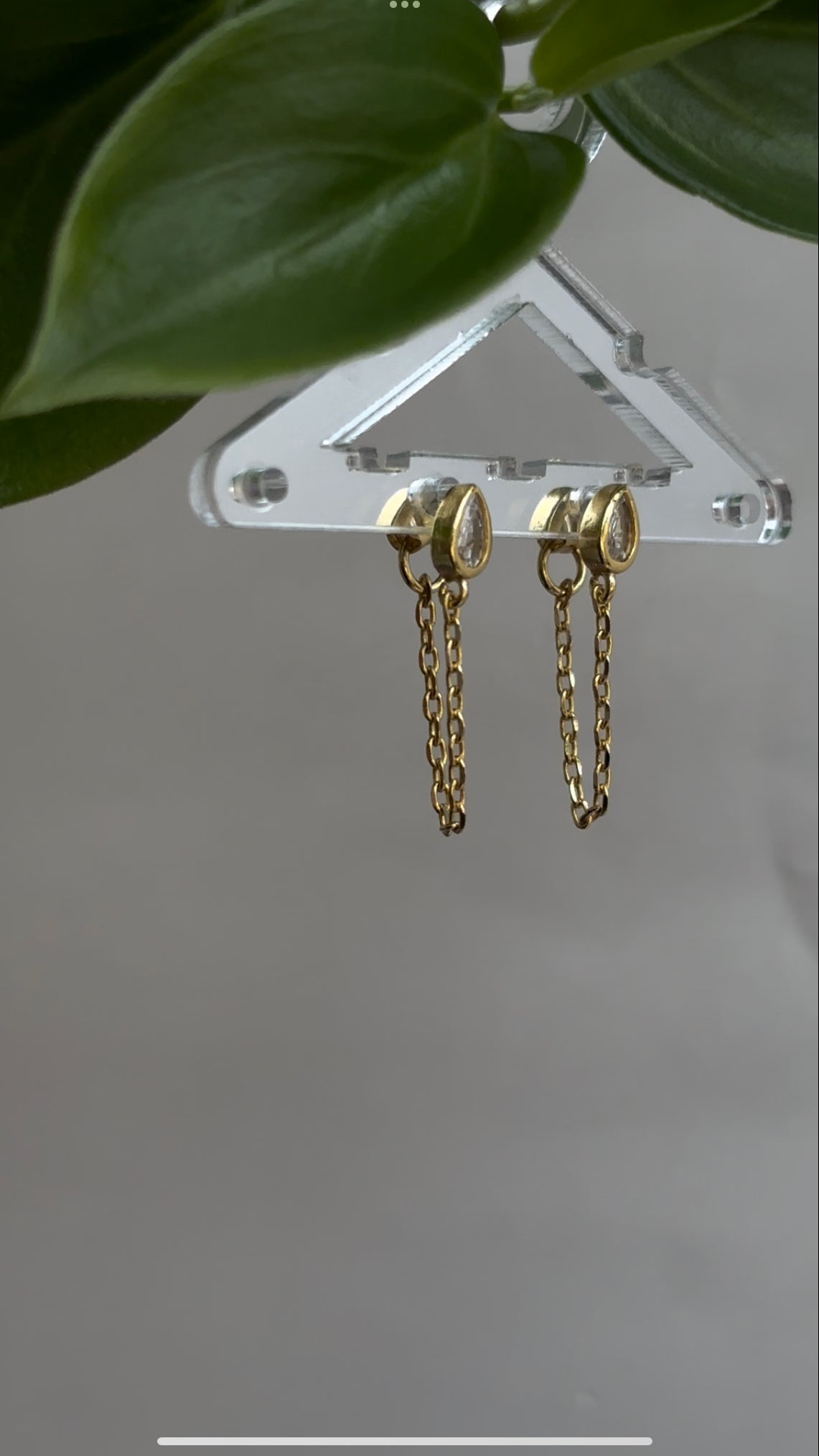 Drop S925 gold earring