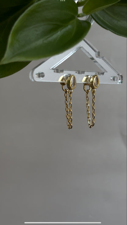 Drop S925 gold earring