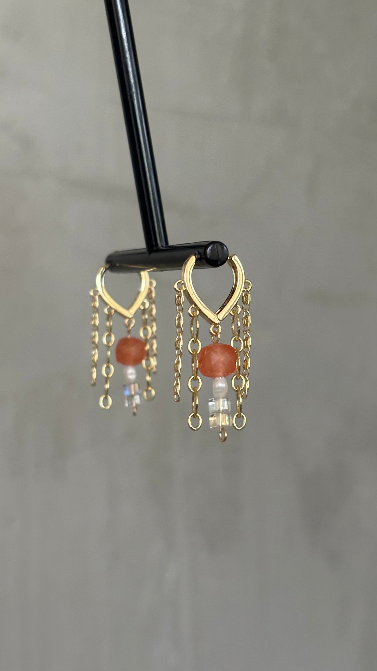 En el coral earrings