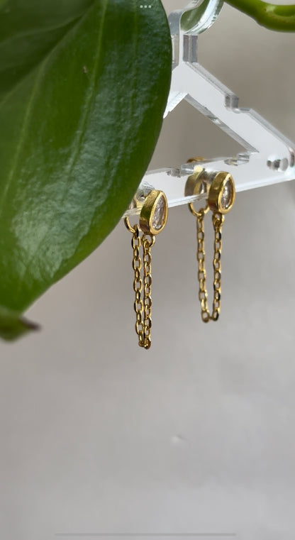 Drop S925 gold earring