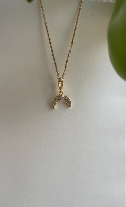 Moon gold necklace