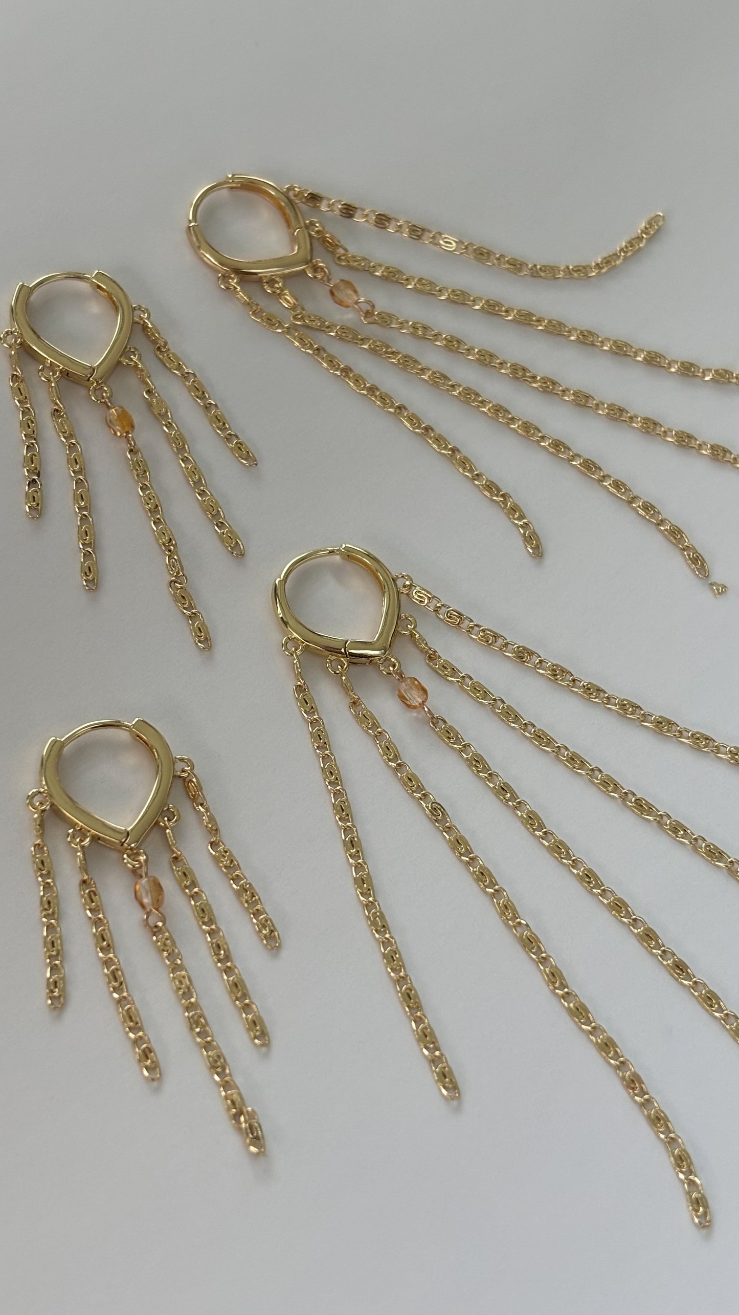EXTRA LONG Guayaba gold Earrings - 14k gold plated