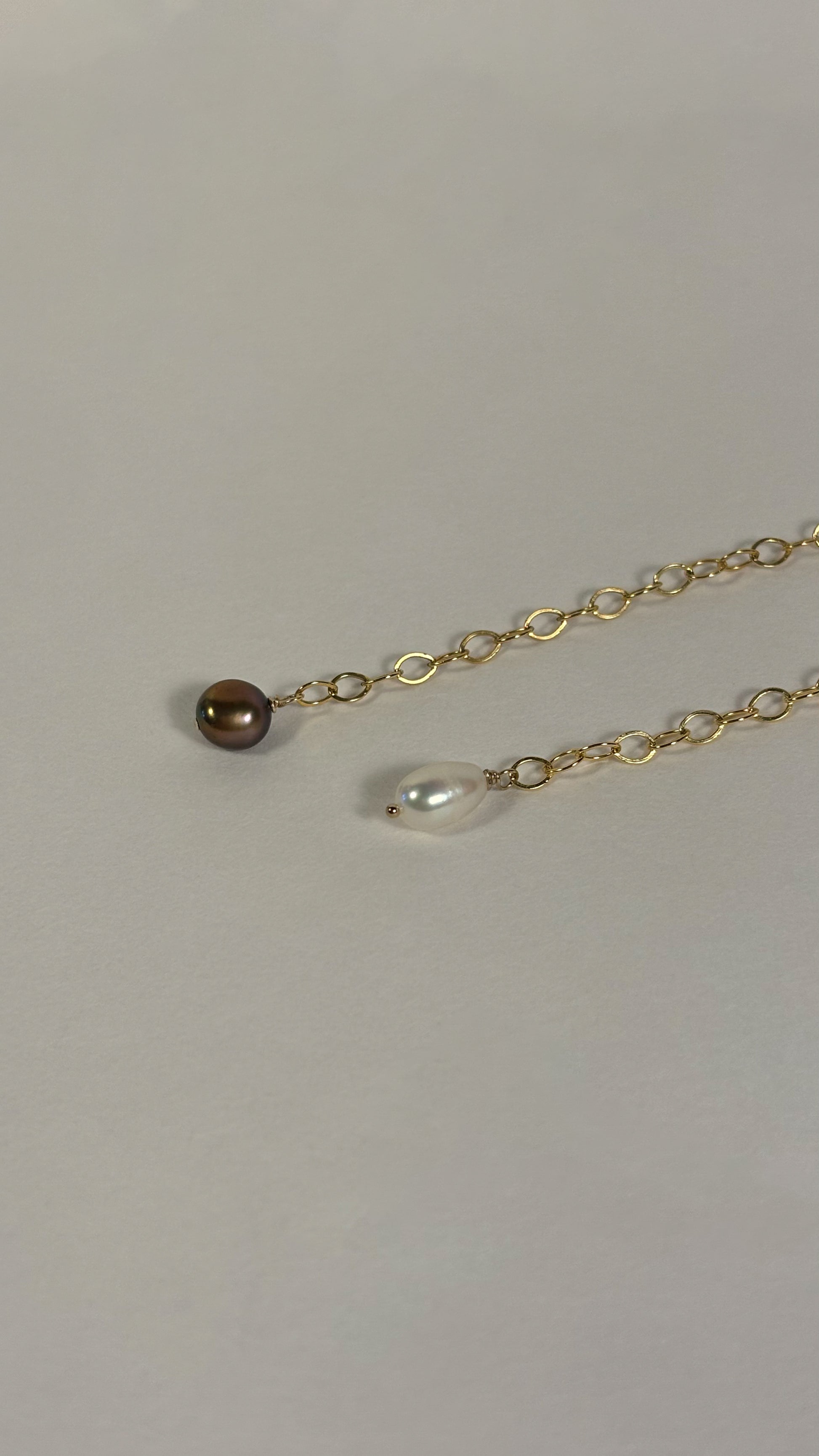 Freshwater pearl gold filled 14/20 anklet bracelet - Guayaba