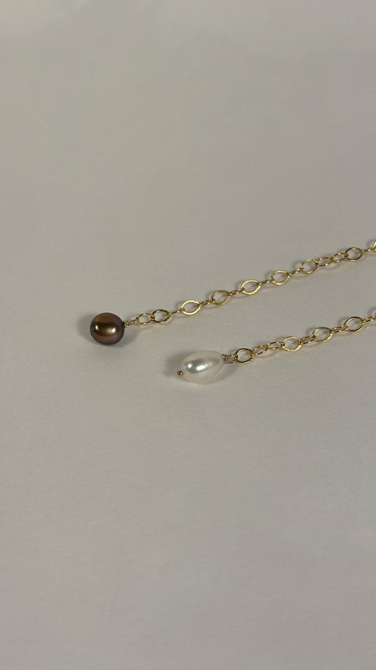 Freshwater pearl gold filled 14/20 anklet bracelet
