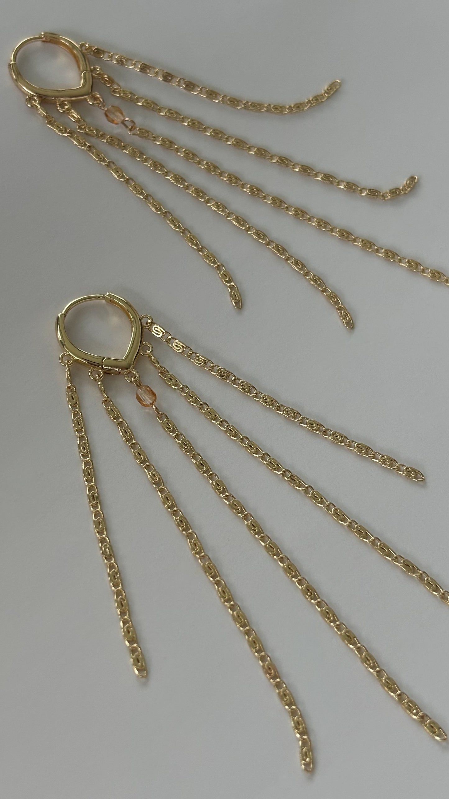 EXTRA LONG Guayaba gold Earrings - 14k gold plated