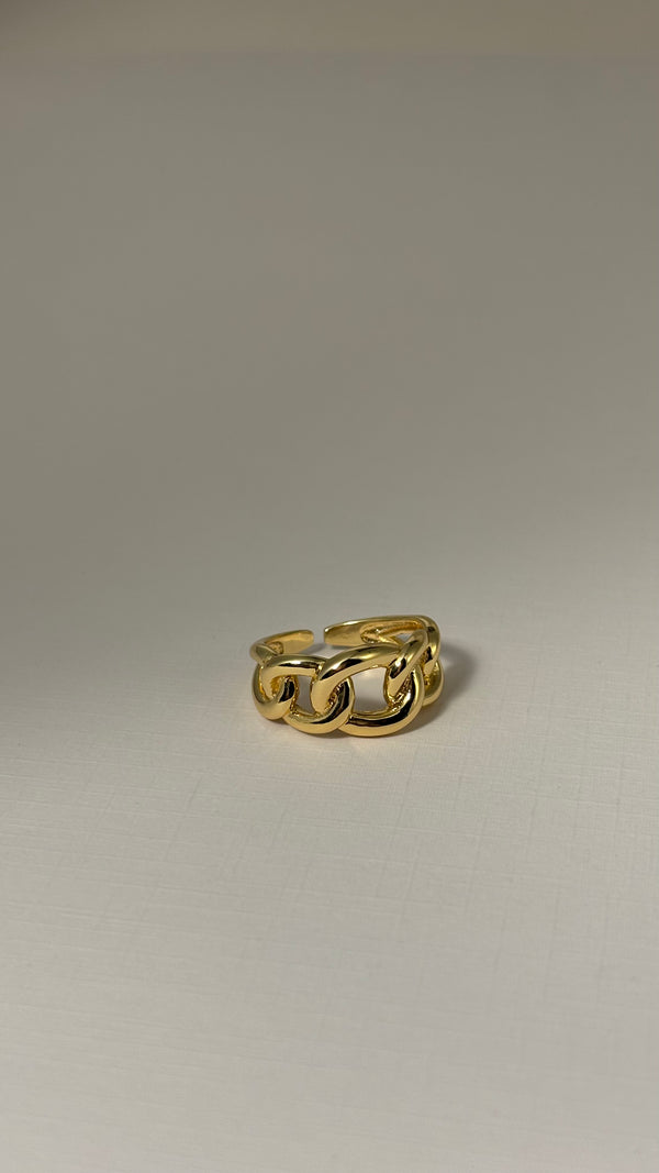 Cubana 14k gold plated ring