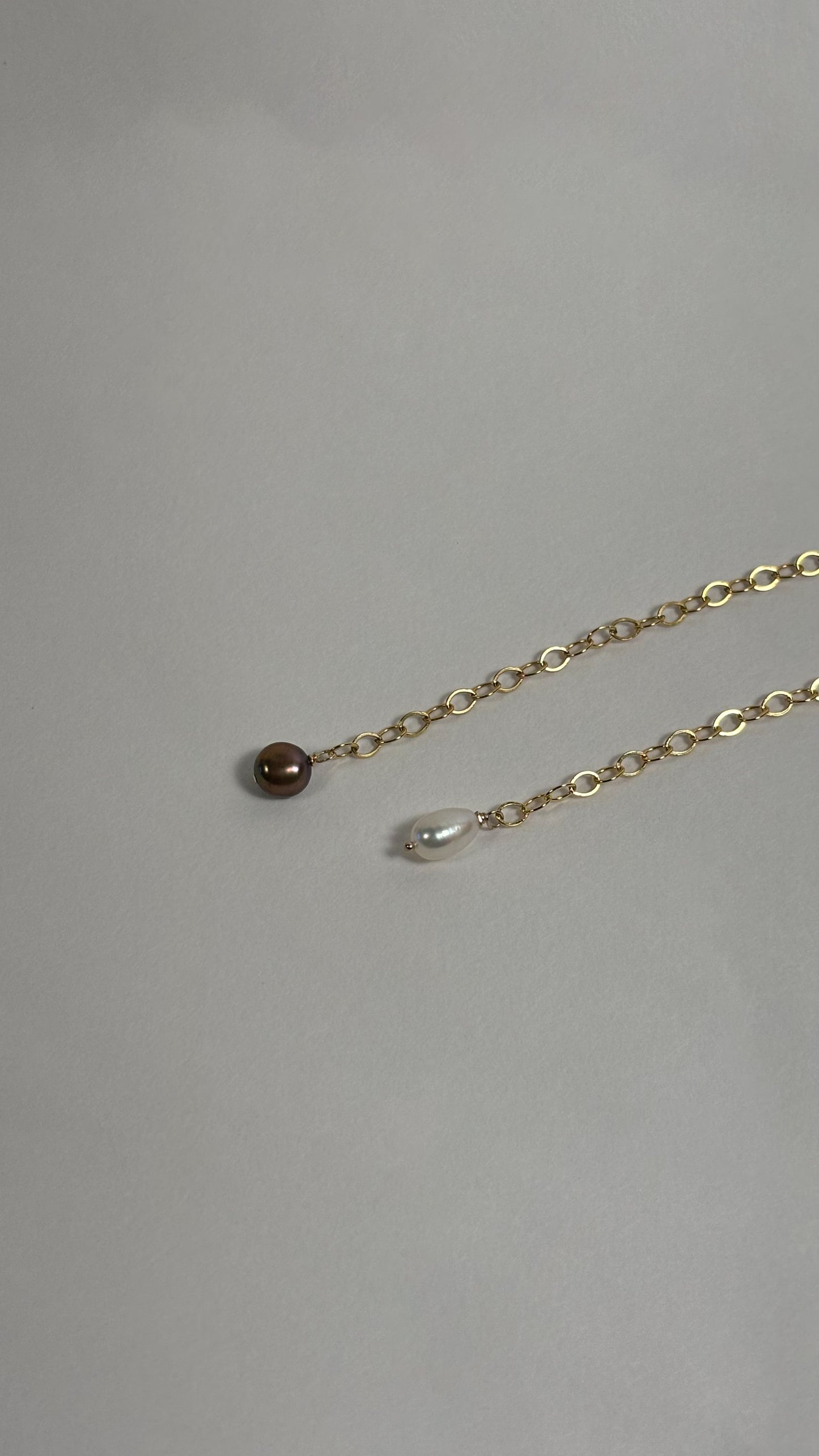 Freshwater pearl gold filled 14/20 anklet bracelet - Guayaba