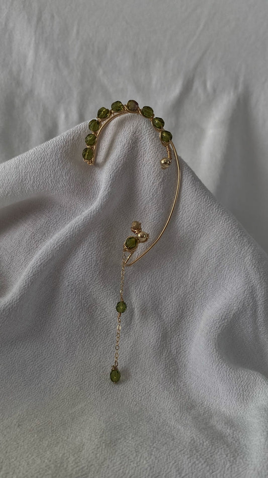 Nature gold filled ear cuff