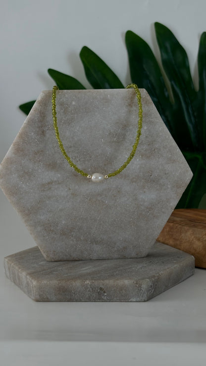 Simple green necklace