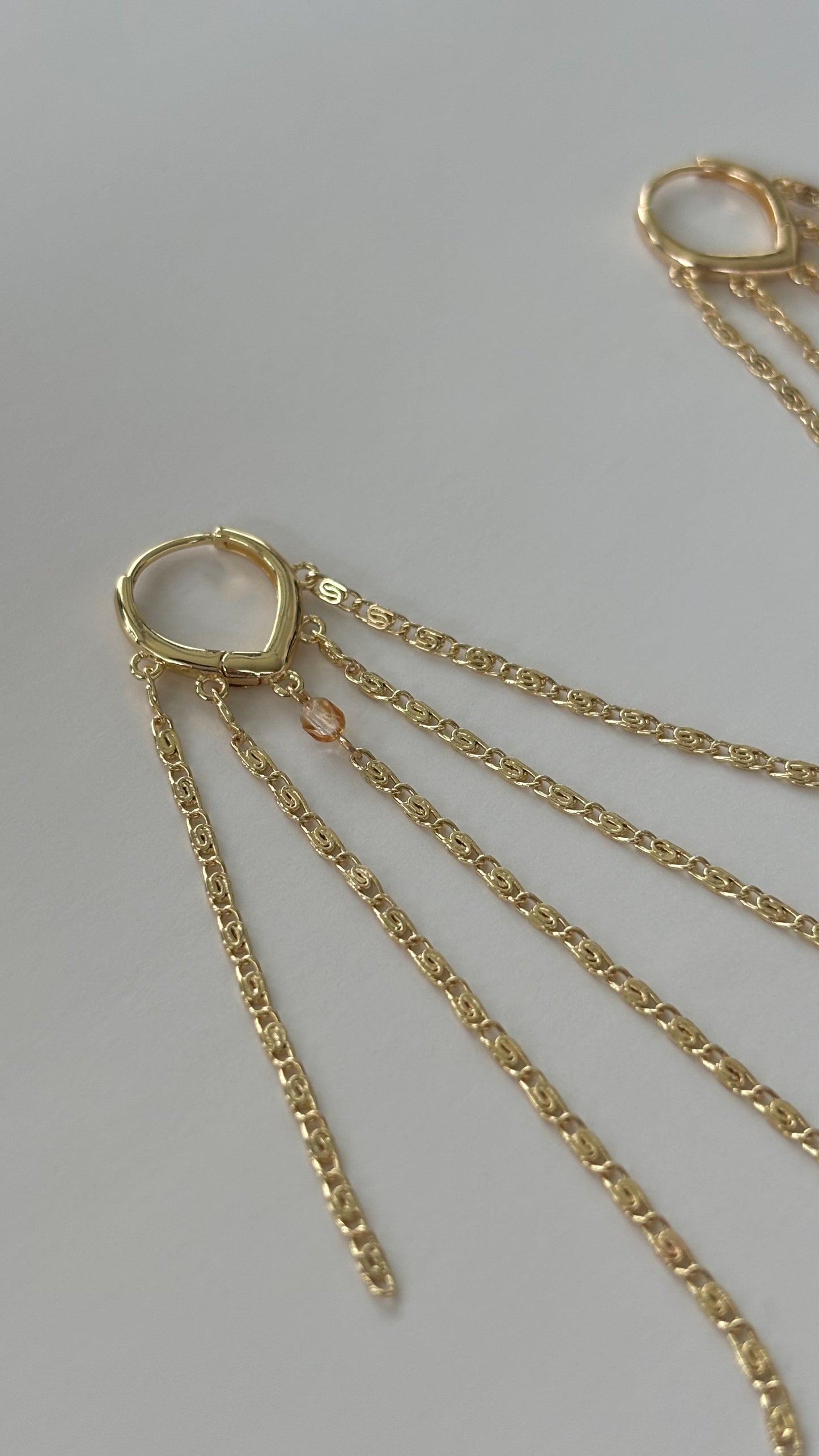 EXTRA LONG Guayaba gold Earrings - 14k gold plated