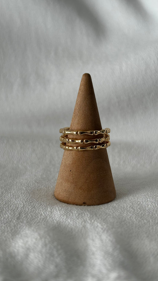 Bambú gold ring