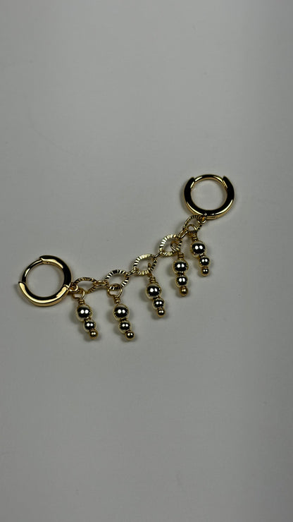 Double gold earring