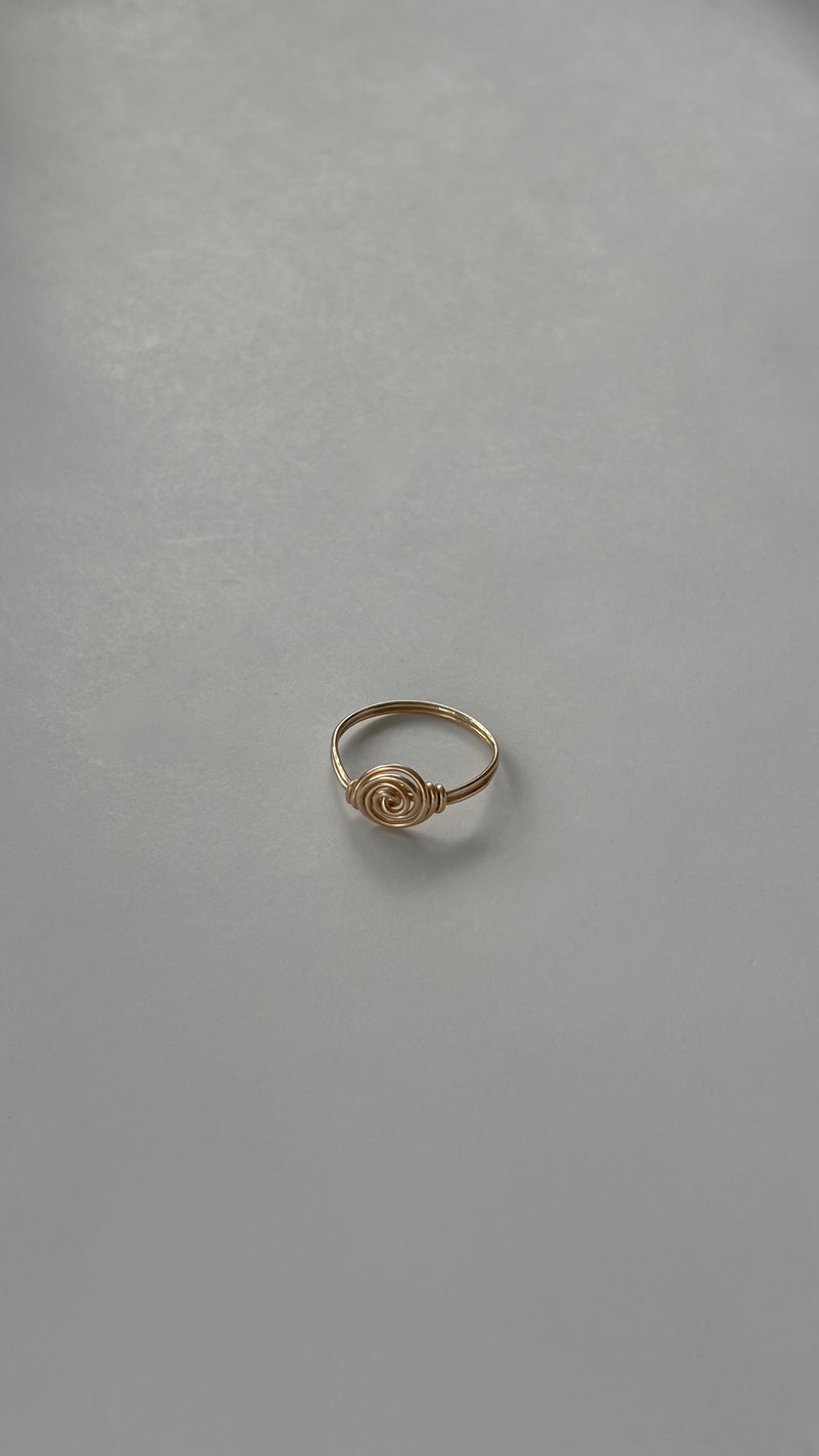 14/20 gold filled Swirls rings - Guayaba