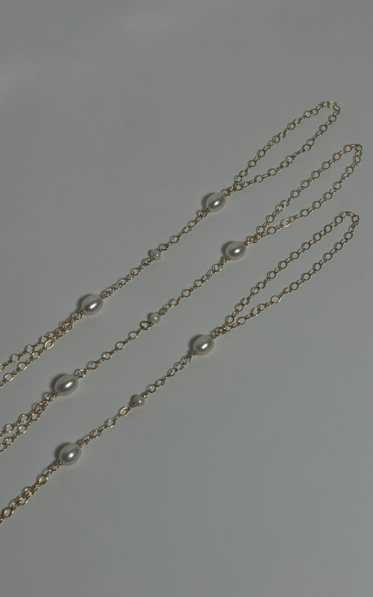 Pearl gold filled 14/20 hand chain