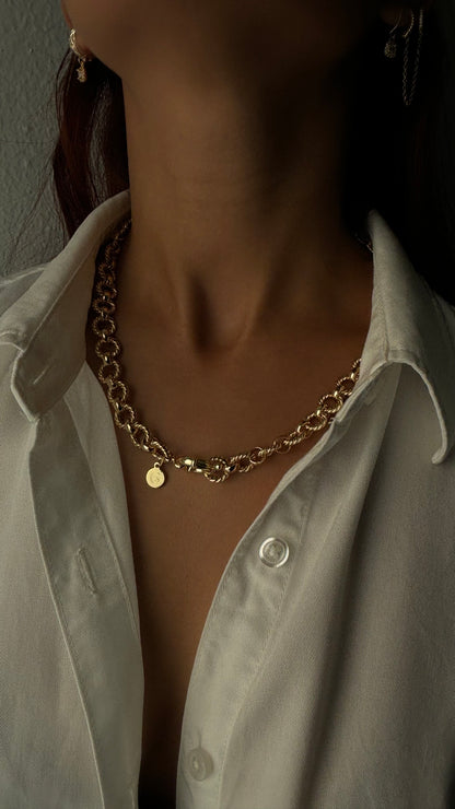 Bold gold necklace