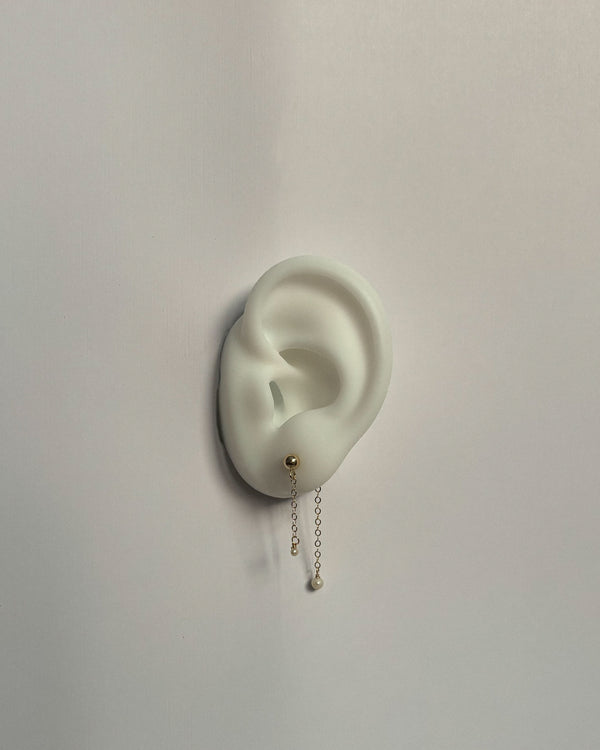 Single Rain of Pearls 14/20 Gold Filled Earring — Single
