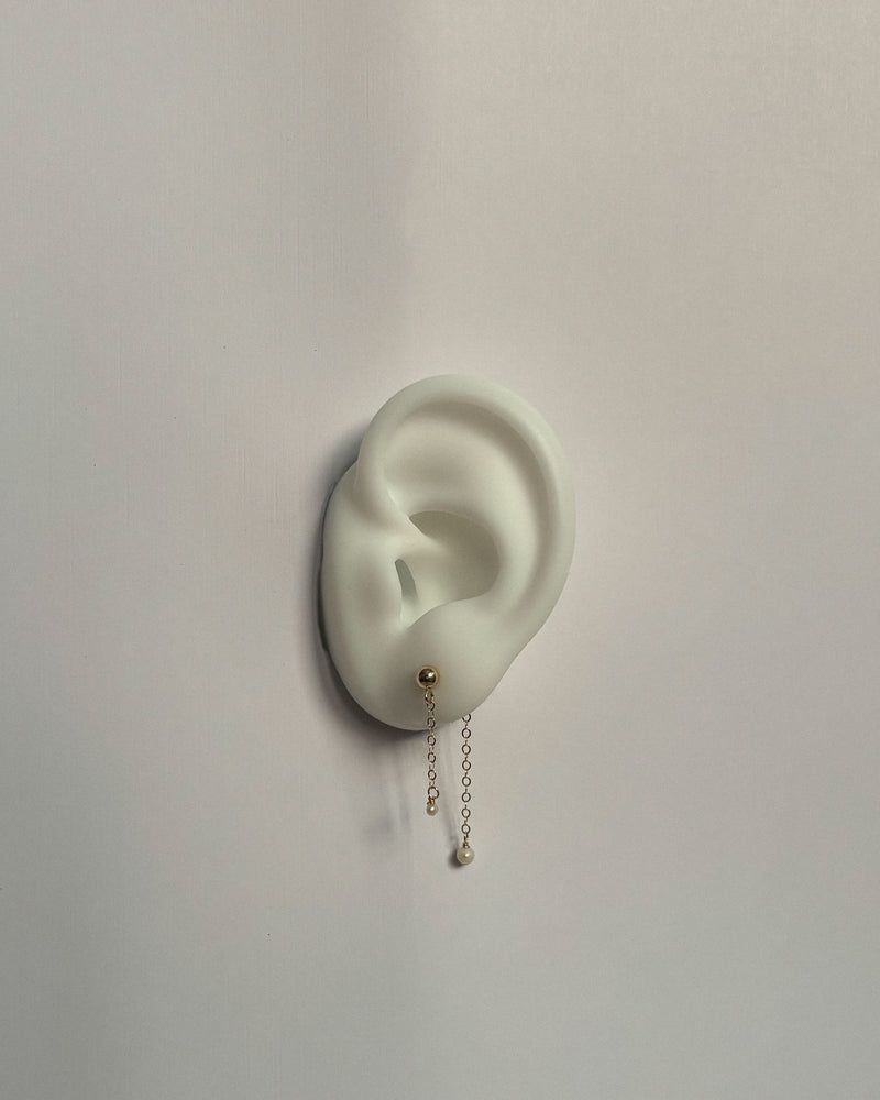 Single Rain of Pearls 14/20 Gold Filled Earring — Single - Guayaba