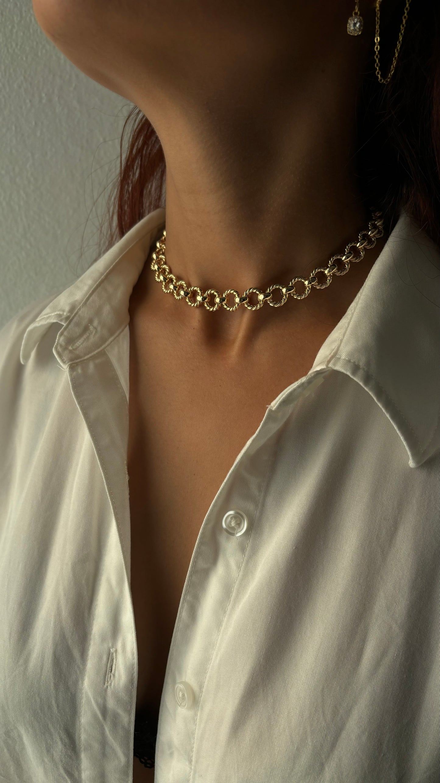 Bold gold necklace