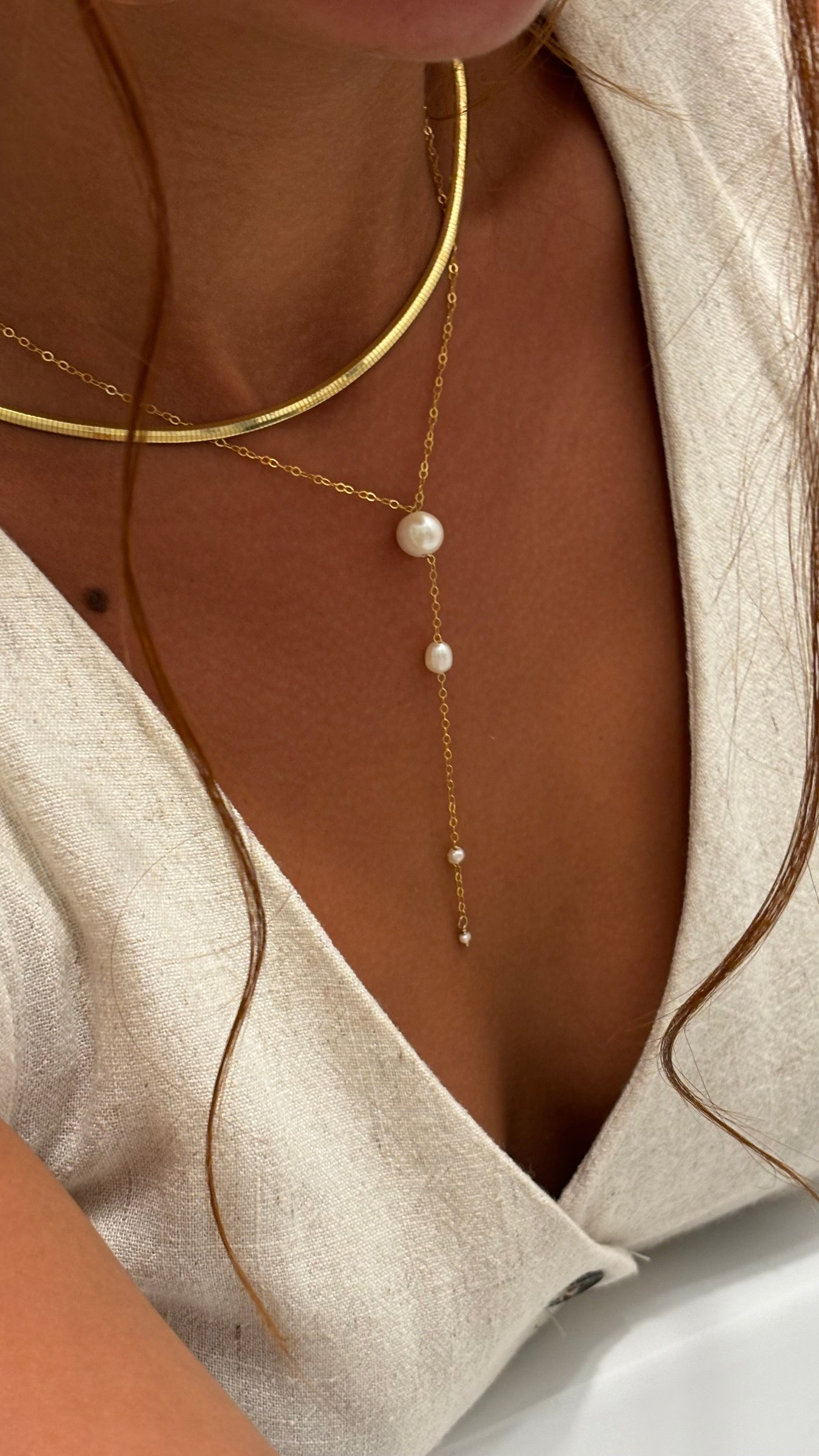 Cleopatra 14k solid gold necklace - Guayaba