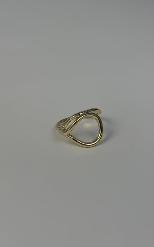 Knot 14k gold plated ring