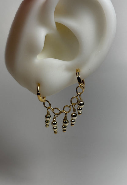 Double gold earring