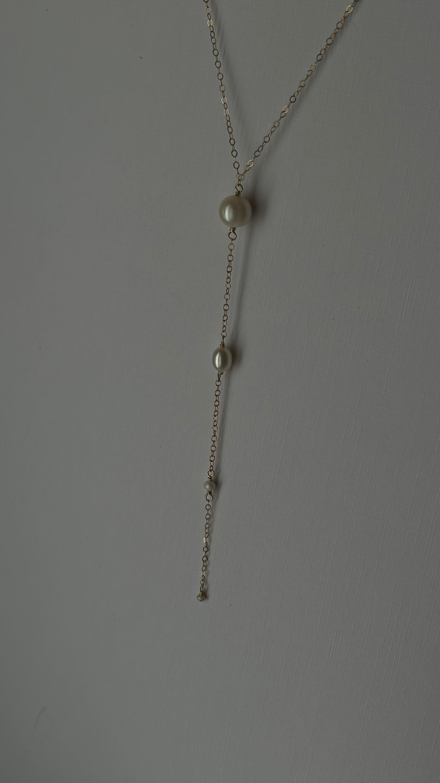 Customizable Pearl Necklace – 14/20 Gold Filled, Choose Length & Pearl Count