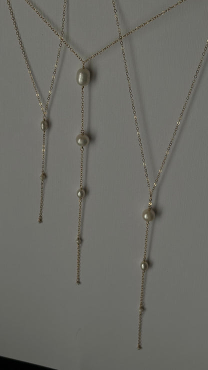 Customizable Pearl Necklace – 14/20 Gold Filled, Choose Length & Pearl Count